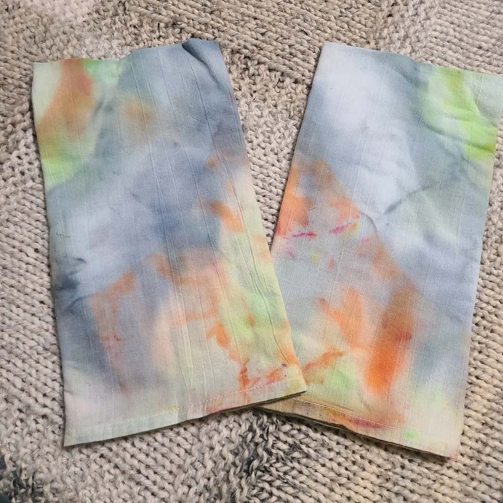 100% Cotton Tie-Dye Kitchen Tea Towel Set Of 2